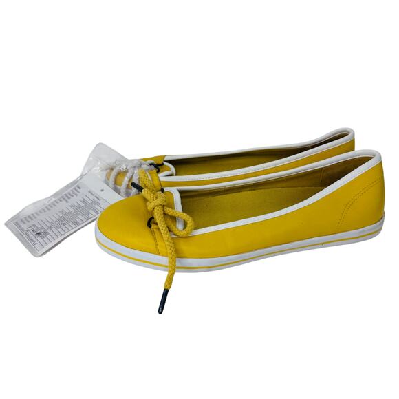 RARE Sample Cole Haan Mary Jane Flats Womens 6W Yellow Upper Leather Slip On - Picture 2 of 10